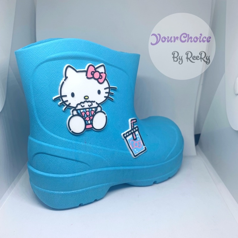 รองเท้าบูทเด็ก Hello Kitty คิตตี้ ลิขสิทธิ์แท้ รองเท้าบู๊ทเด็กผู้หญิง สีพาสเทล กันน้ำ กันฝน KTL483 - รูปที่ 7