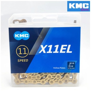 Kmc X11EL โซ่จักรยาน 11 ความเร็ว X11EL สีทอง X11SL พร้อมปุ่มมายากล สําหรับจักรยานเสือภูเขา 118L