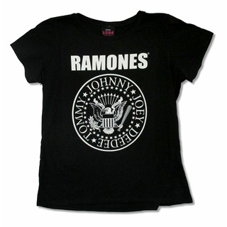 เสื้อยืดอินเทรนด์ผู้ชายอินเทรนด์ผู้หญิงเสื้อยืดผู้ชายพิมพ์ลาย The Ramones "Jumbo" Juniors PunkS-3XL