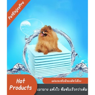 PetEnjoy Pro แผ่นรองฉี่สัตว์เลี้ยง ฝึกหมาแมวให้ขับถ่าย ดูดซับน้ำได้ไวกว่าปกติ และช่วยดูดซับกลิ่นไม่ถึงประสงค์ มีหลายขนาด