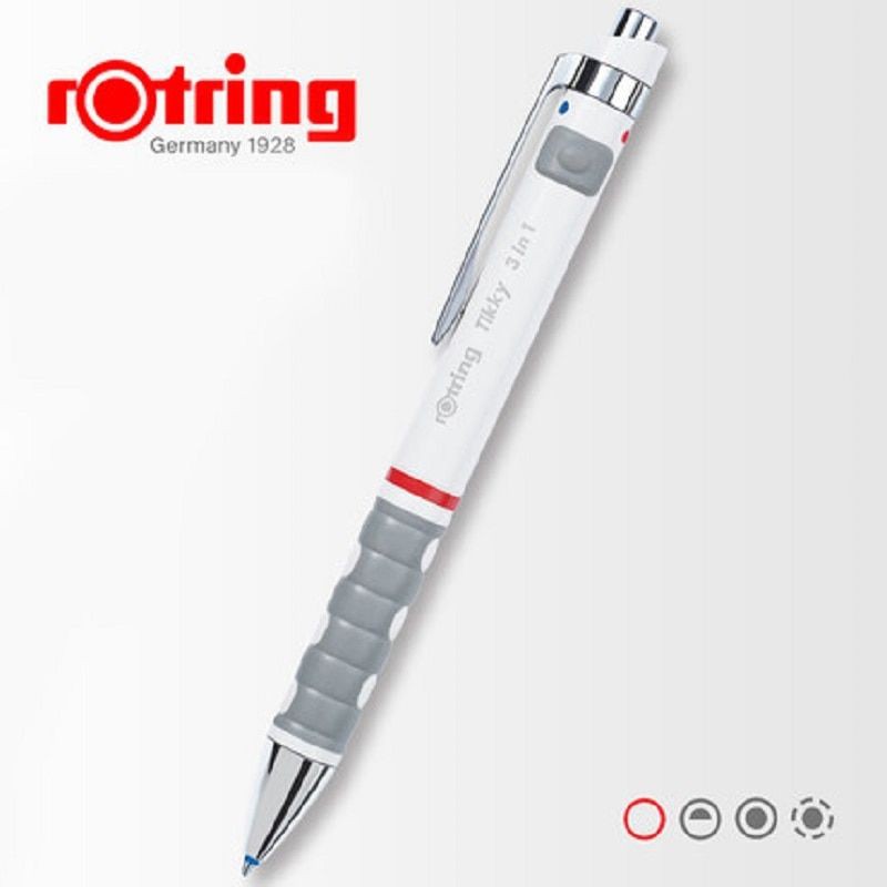 โค้ดINCSM3Lลด20฿ขั้นต่ำ49฿ Rotring ปากกา 3 ระบบ Tikky 3 in 1 สีขาว