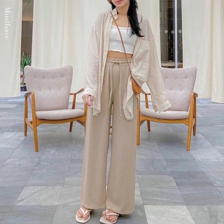 Pudding pants ลดเหลือ 150.- เมื่อกดสั่งทาง shopee LIVE กางเกงขายาว