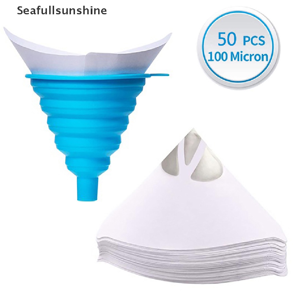 Seaf> กรวยกรองสี แบบใช้แล้วทิ้ง 100 ชิ้น 50 ชิ้น