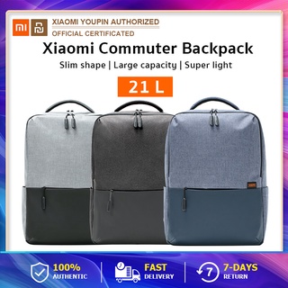 Xiaomi Mi Commuter Backpack ขนาด 21L กระเป๋าเป้สำหรับใส่โน๊ตบุ๊ค กระเป๋าเป้สะพายหลัง กระเป๋าเดินทาง กันน้ำ