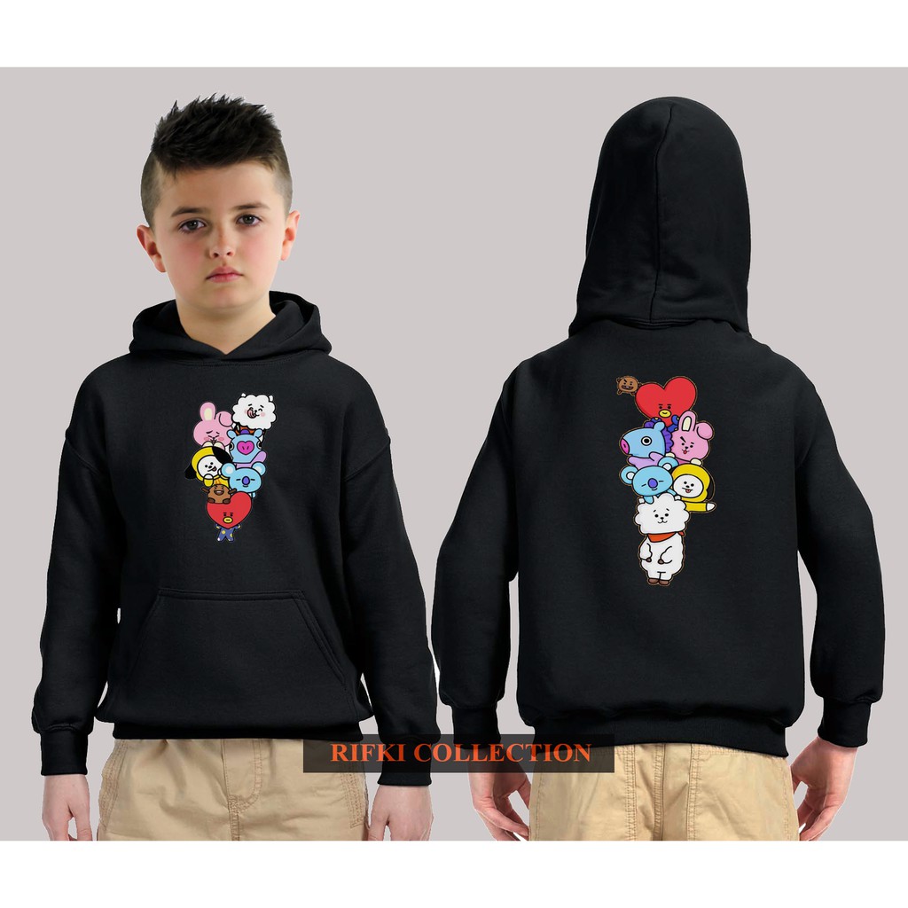 Bt21 bts kids& 39;s เสื้อกันหนาวมีฮู้ด เสื้อแจ็คเก็ตเด็กผู้หญิงและ 39;