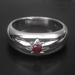 แหวนเงินแท้พลอยแท้ พลอยทับทิม Ruby Ring ลดพิเศษ SALE!!