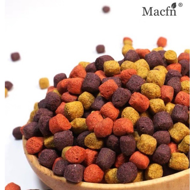 อาหารเต่าบก Macfn​ สูตรผลไม้รวม สารอาหารสูง ผลิตจากผลไม้สดไม่ใช้สุกไปหรือเน่าเสีย สีและรสชาติเป็นที่เต่าบก อีกัวน่าชอบ
