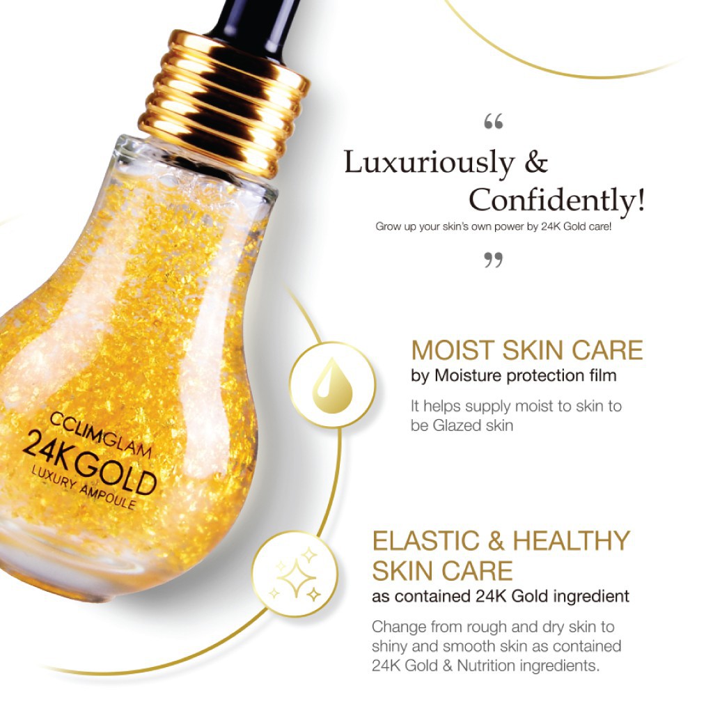 CCLIMGLAM 24K GOLD LUXURY AMPOULE เซรั่ม ทองคำ 24 K 50 g.
