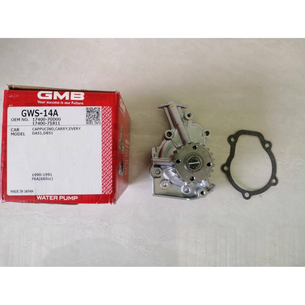 ปั๊มน้ำ  SUZUKI  แครี่,F6A   ปี1990-1991  GMBแท้ๆ  ราคาลูกละ1000บาท