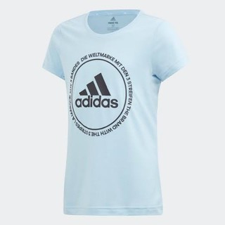 เสื้อยืด Adidas สีฟ้าอ่อน ของใหม่ ป้ายห้อย