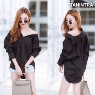 เสื้อเชิ้ตทรงหลวม เสื้อเชิ้ตเก๋ๆ งานป้าย Tanintra