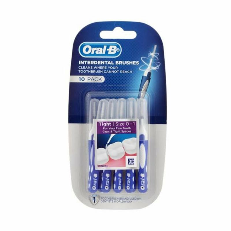 Oral-B แปรงซอกฟัน อินเตอร์เดนทัลบรัช 10 ชิ้น