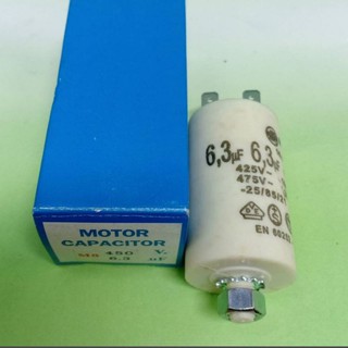 คาปาซิเตอร์MOTOR CAPACITOR 6.3UF 425/475V คาปาซิเตอร์แบบขาเสียบ