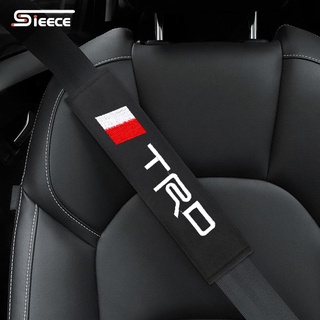 Sieece สำหรับ TRD ที่หุ้มเข็มขัดนิรภัย ปลอกหุ้มเข็มขัดนิรภัย ฝ้าย ปลอกเข็มขัดนิรภัย ปลอกหุ้มสายเข็มขัดนิรภัย หุ้มเข็มขัดนิรภัย ที่หุ้มเข็มขัดนิรภัยรถยนต์ สำหรับ Toyota Corolla Wigo Wish Sienta Yaris Altis Fortuner CHR Camry Vios RAV4 Avanza Rush Innova