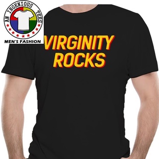 เสื้อยืดครอปเสื้อยืด ผ้าฝ้าย พิมพ์ลาย Virginity Rocks แฟชั่นฤดูร้อน สําหรับผู้ชาย และผู้หญิง ไซซ์ US EUS-5XL