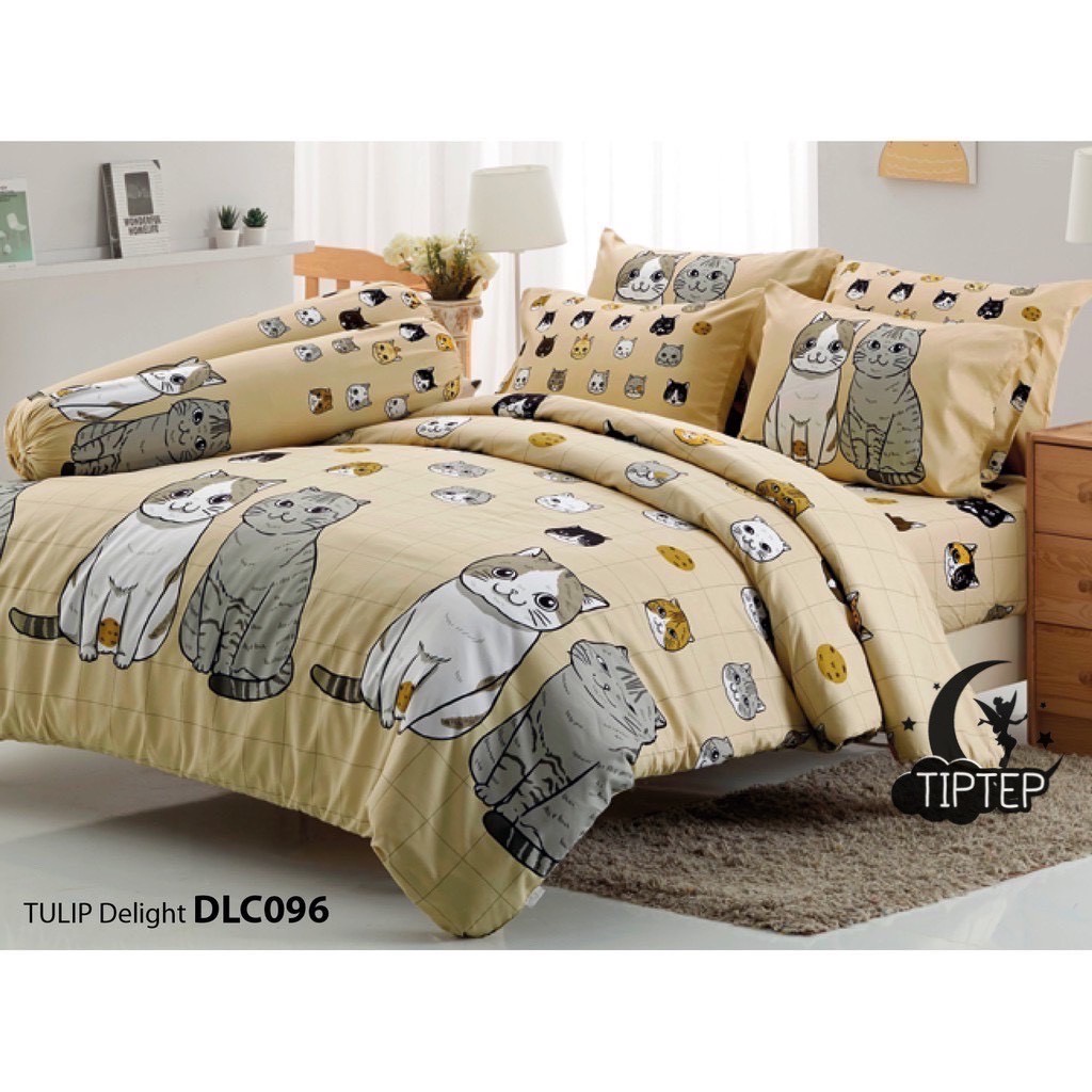 Tulip Delight ผ้าปูที่นอน (ไม่รวมผ้านวม) 3.5/5/6 ฟุต พิมพ์ลาย ทูนหัวของบ่าว DLC096