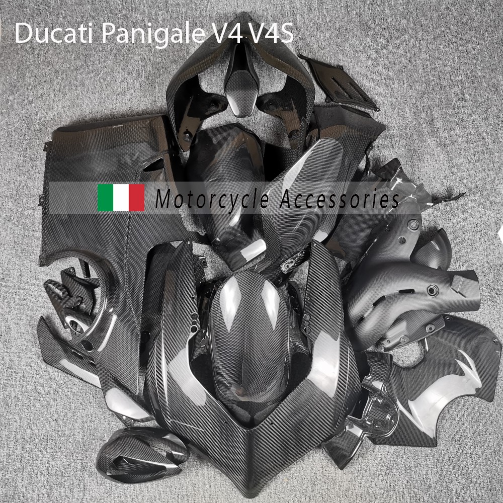 ชุดแต่งคาร์บอน Ducatiแฟริ่งคาร์บอนไฟเบอร์Ducati Ducati Panigale V4 V4Sคาร์บอนไฟเบอร์แต่งบิ๊กไบค์ของแ