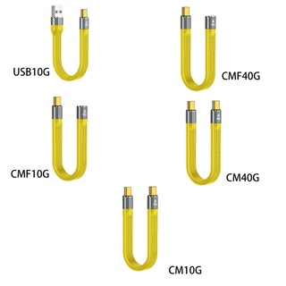 Capa สายเคเบิล USB C เป็น USB C USB A 10 40Gbps USB Type C 100W PD ชาร์จเร็ว