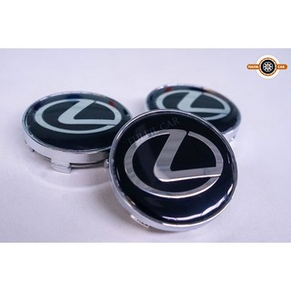 ฝาครอบดุมล้อ ฝาครอบล้อ ฝาล้อรถ  ฝาครอบ Lexus 60MM สีดำ