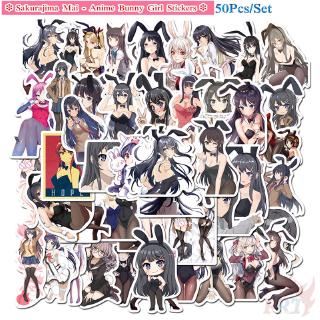 ❉ Sakurajima Mai - Series 01 Anime Bunny Girl สติ๊กเกอร์ ❉ 50Pcs/Set DIY Fashion Doodle Decals สติ๊กเกอร์