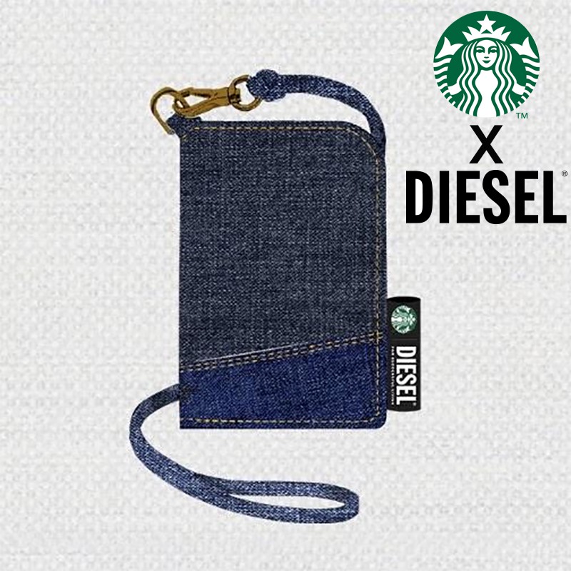 Starbucks x Diesel Card Bag กระเป๋า ใส่บัตร ผ้ายีนส์ ของแท้ 100%