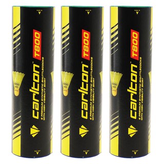 ลูกแบดมินตัน CarltonT800 6ลูก/กล่อง(3กล่อง)Badminton Synthetic Shuttlecocks with High Visibility Skirt 6Pcs/Box(3 Boxes)