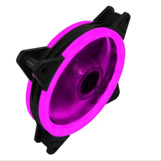 พัดลม FAN ระบายความร้อน เคส COOLMOON Dual Aperture Fan 12cm สีม่วง (Purple) สินค้าใหม่ ส่งเร็ว ประกัน CPU2DAY