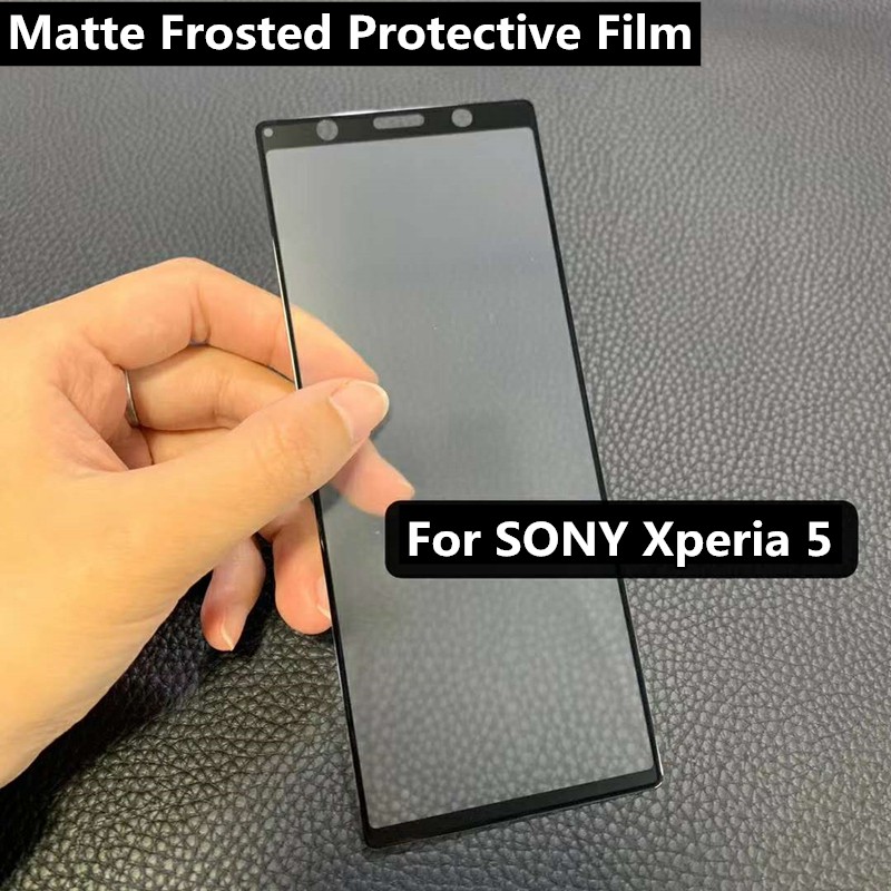【High Quality】Matte Frosted Film เหมาะสำรับ SONY Xperia 5 ฟิล์มด้าน Xperia1 / Xperia 1 Ⅱ / Xperia 10 Ⅱ เต็มจอ ฟิล์มกระจกด้าน sony xperia 1 5  เต็มจอ