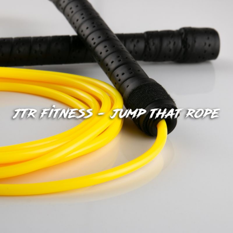 Yellow Jump Rope PVC 5mm - 18cm DIY Handle with GRIP - เชือกกระโดด ...