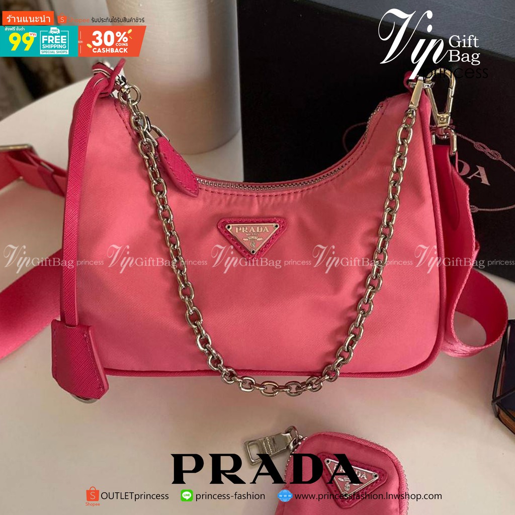 PRADA Re-Edition 2005 nylon shoulder bag [pink]