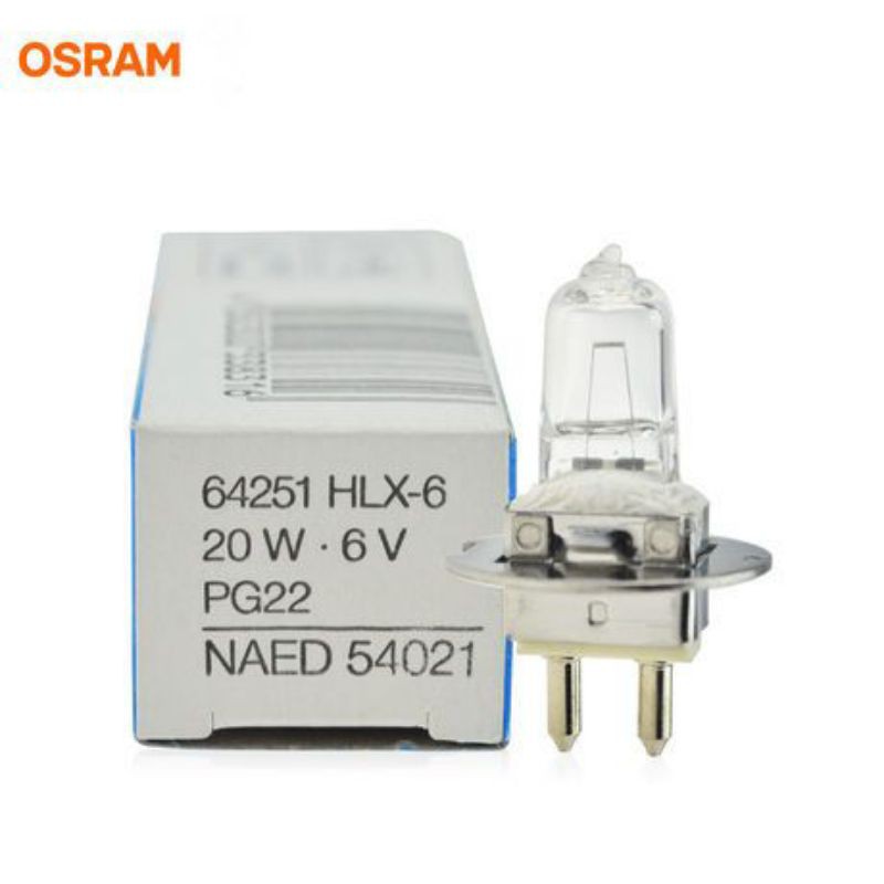 หลอดไฟ Osram #64251 - 6V 20W 📢 Low-voltage halogen lamps without reflector #64251 HLX -6V 20W 💡