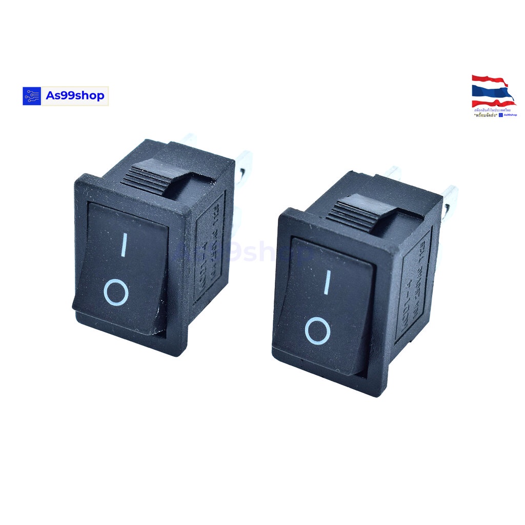 KCD1-4 Switch 4 Pin AC 250V 6A /125V 10A BLACK( 2 ตัว)