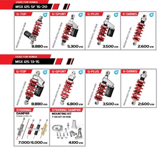 Pre Order โช้ค YSS สำหรับ Honda MSX 125i SF ปี 16-20 /Honda MSX 125i ปี 13-15 พร้อมประกัน 1 ปี