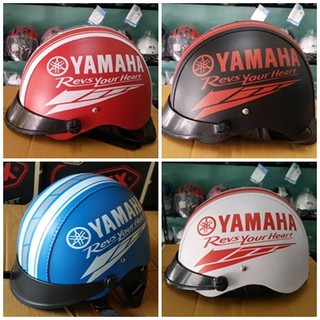 หมวกกันน็อค 168  yamaha  ( แถมฟรี กระจกบังแดด)