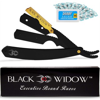 Black Widow : BWDAMZ001* ชุดมีดโกนหนวด  Black Widow Barber Straight Razor
