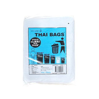 🔥The Best!! THAI BAG ถุงขยะ 1 กก. ขนาด 24 x 28 นิ้ว สีดำ Garbage Bags