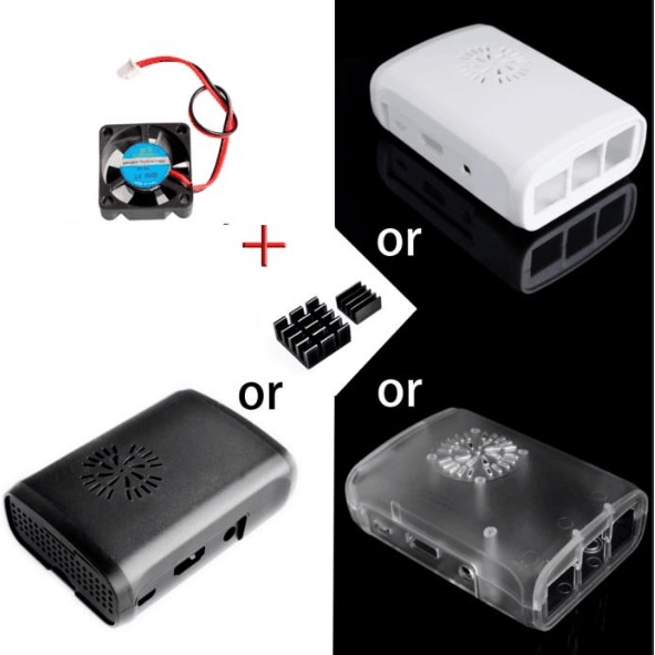 Raspberry Pi 3 3B 3B+ ใหม่!Pi Box เคส ABS พร้อมโมดูลพัดลม สําหรับ Raspberry Pi model b plus+ ฮีทซิงค