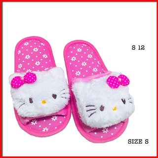 Sanrio Hello Kitty Slippers Youth Kids Little Girl รองเท้าใส่ในบ้าน