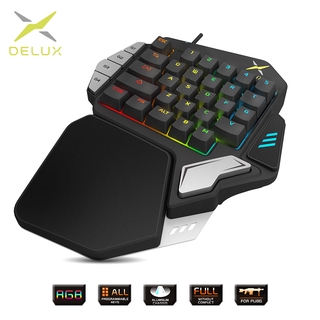 Delux T9X คีย์บอร์ดเล่นเกมแบบใช้สาย USB สําหรับ PUBG LOL E-sports