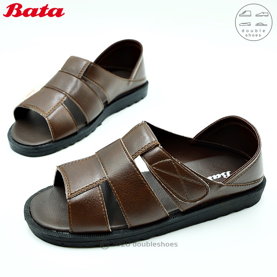 Bata บาจา รองเท้าแตะรัดส้น ผู้ชาย สีน้ำตาล ไซส์ 5-9 (38-43) (รหัส 861-4615)