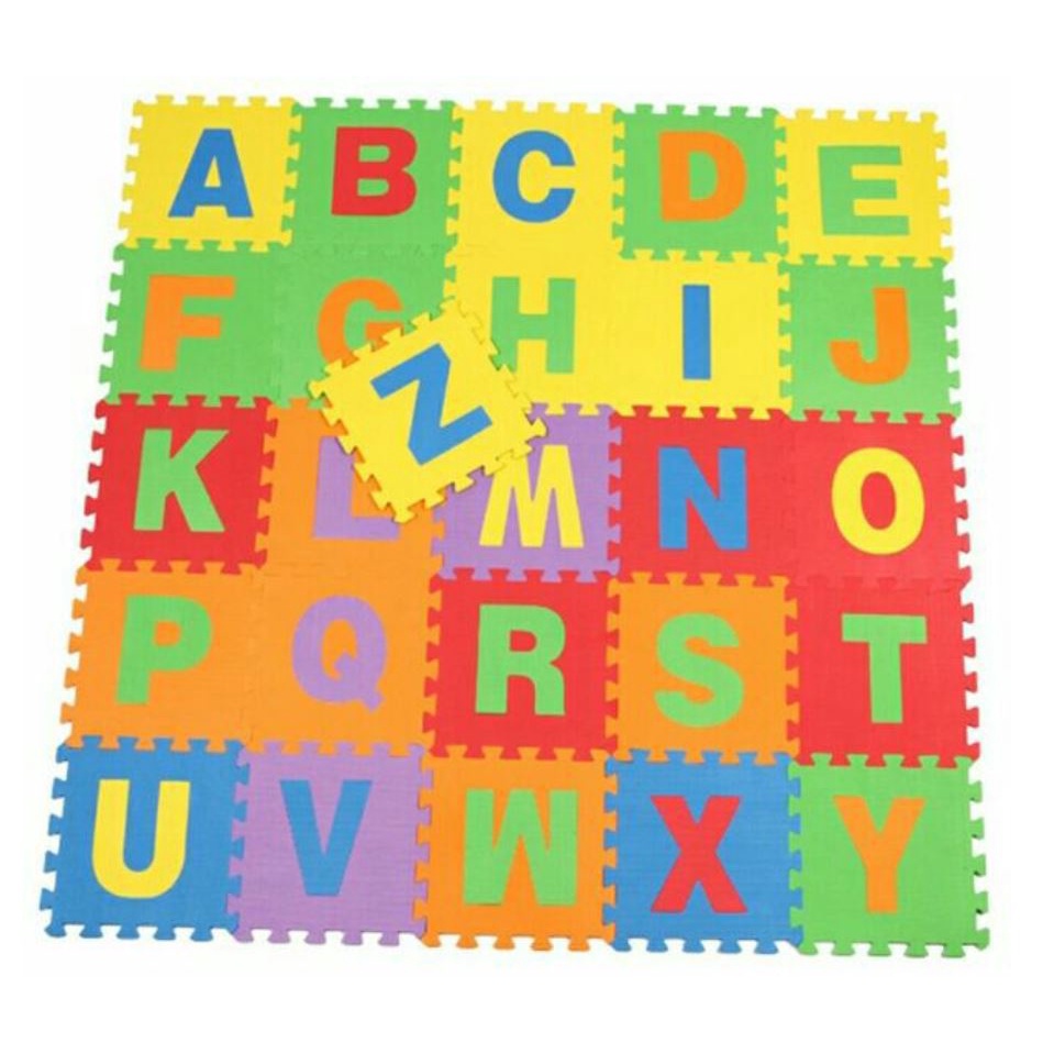 จิ๊กซอว์โฟมรองคลานกันกระแทกสำหรับเด็ก ลาย ABC
