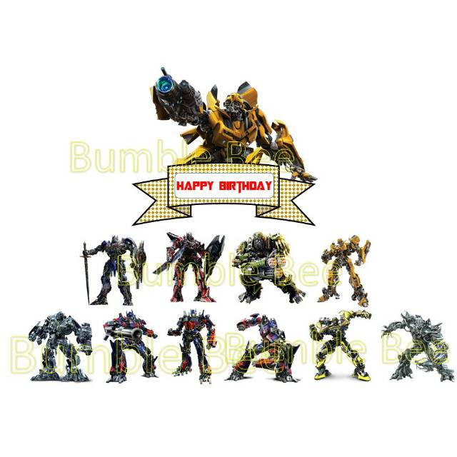 Topper transformer bumblebee bumble bee set
