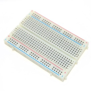 Protoboard Breadboard แผ่นทดลอง วงจรไฟฟ้า อิเล็กทรอนิกส์ 400 จุด (1 ชิ้น)