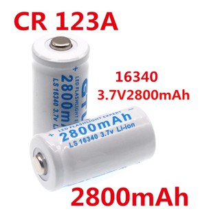 100% New 3.7V 2800mAh Lithium Li-ion 16340 Battery CR123A Rechargeable Batteries 3.7V CR123 for Laser Pen LED Flashlight