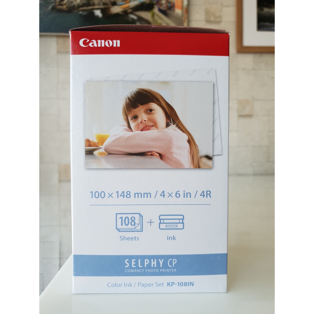 Canon KP-108IN  กระดาษพร้อมหมึก สำหรับเครื่องปริ้น Selphy CP700 Series, 800 Series, CP900 Series, CP