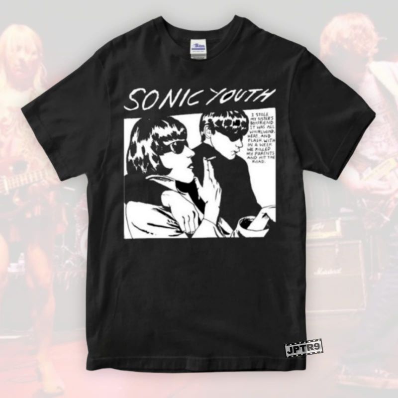 เสื้อยืดขนาดใหญ่ Sonic Youth Band Rock Grunge Music Tshirt