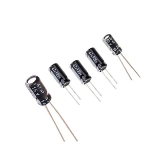 C ตัวเก็บประจุ Electrolytic Capacitor 1uF 2.2uF 3.3uF 4.7uF 10uF 33uF 47uF 100uF 220uF 3300uF 4700uF 10V - 35V Aluminum