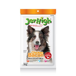 Jerhigh Dog Snack Bacon Stick (60 g.) เจอร์ไฮ ขนมสุนัข รสเบคอน