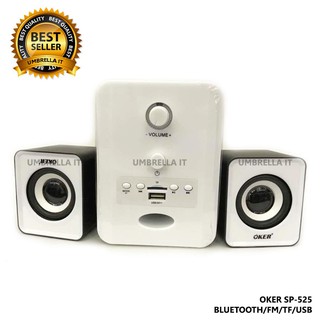 OKER ลำโพงบลูทูธ  SP-525 Bluetooth+FM+TF+USB Speaker Micro 2.1 650W