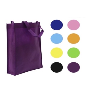 กระเป๋าผ้ากุ๊นข้าง สีพื้น ไม่มีลาย 30×29.5x8cm
